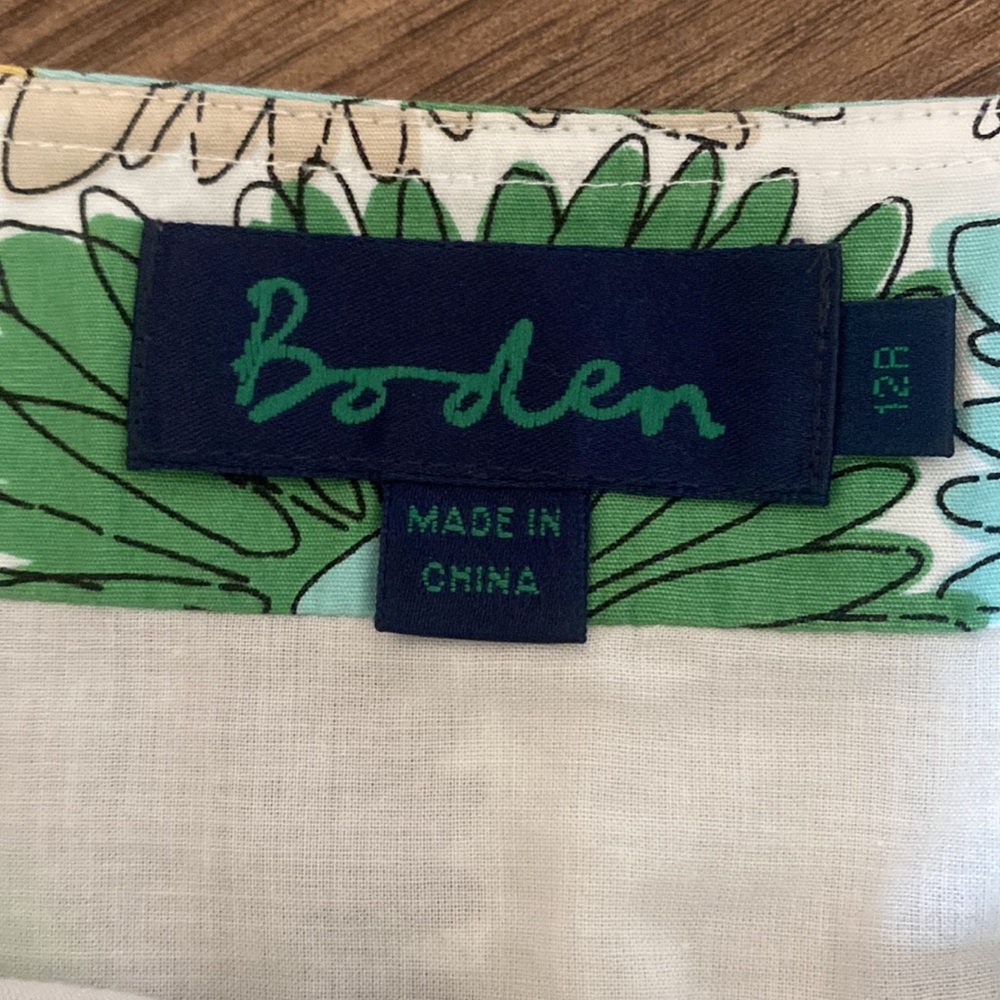 Boden A-Line Skirt with Floral Design - Brown, Green, Yellow - Picture 4 of 9